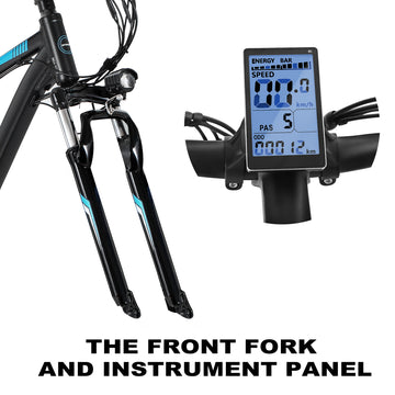 the front fork and instrument panel