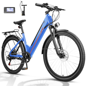 17sr Electric bike,48v 13ah Removable Battery,Up to 20mph,UL2849,Blue