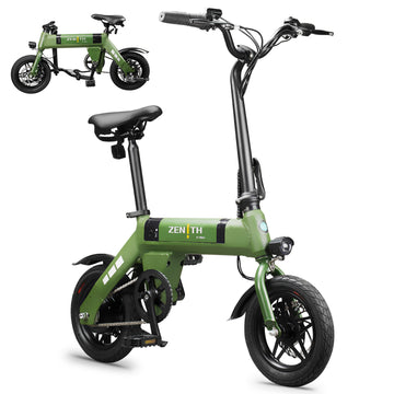 ZNH Folding Electric Bike for Adults, Lightweight Commuter Ebike with 400W Motor,36V Removable Battery,UL 2849,Green