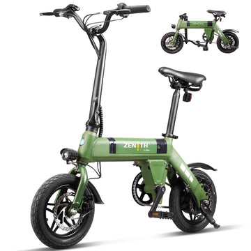 ZNH-01,12" Electric Bike, 400W Peak Motor, 36V Removable Battery,15.5 mph Folding Ebike