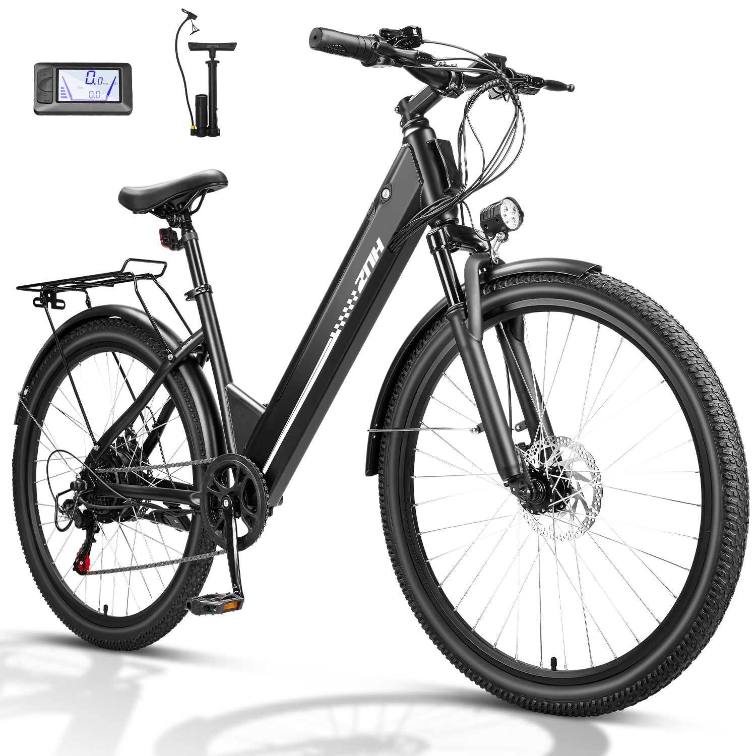 ZNH 26" Electric Bike for Adults 750W Motor, 48V 13Ah Battery Electric Mountain Bike，25 mph Max Speed, Off-Road E-Bike, Black