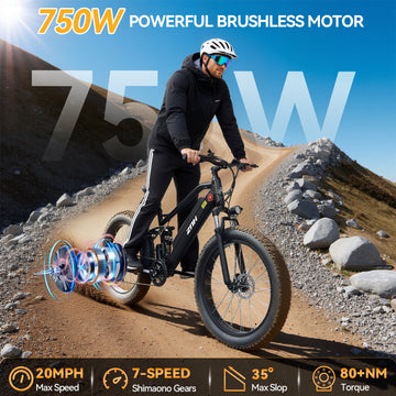 ZNH 26*4 Fat Tire Electric Bike for Adults，Peak 1000w Powerful Motor Ebike，48v 13ah Removable Battery Electric Mountain Bike，UL2849