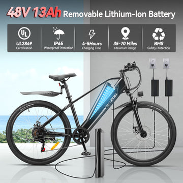 15s ZNH Electric Bike for adults,UL 2849,7-Speed,Blue