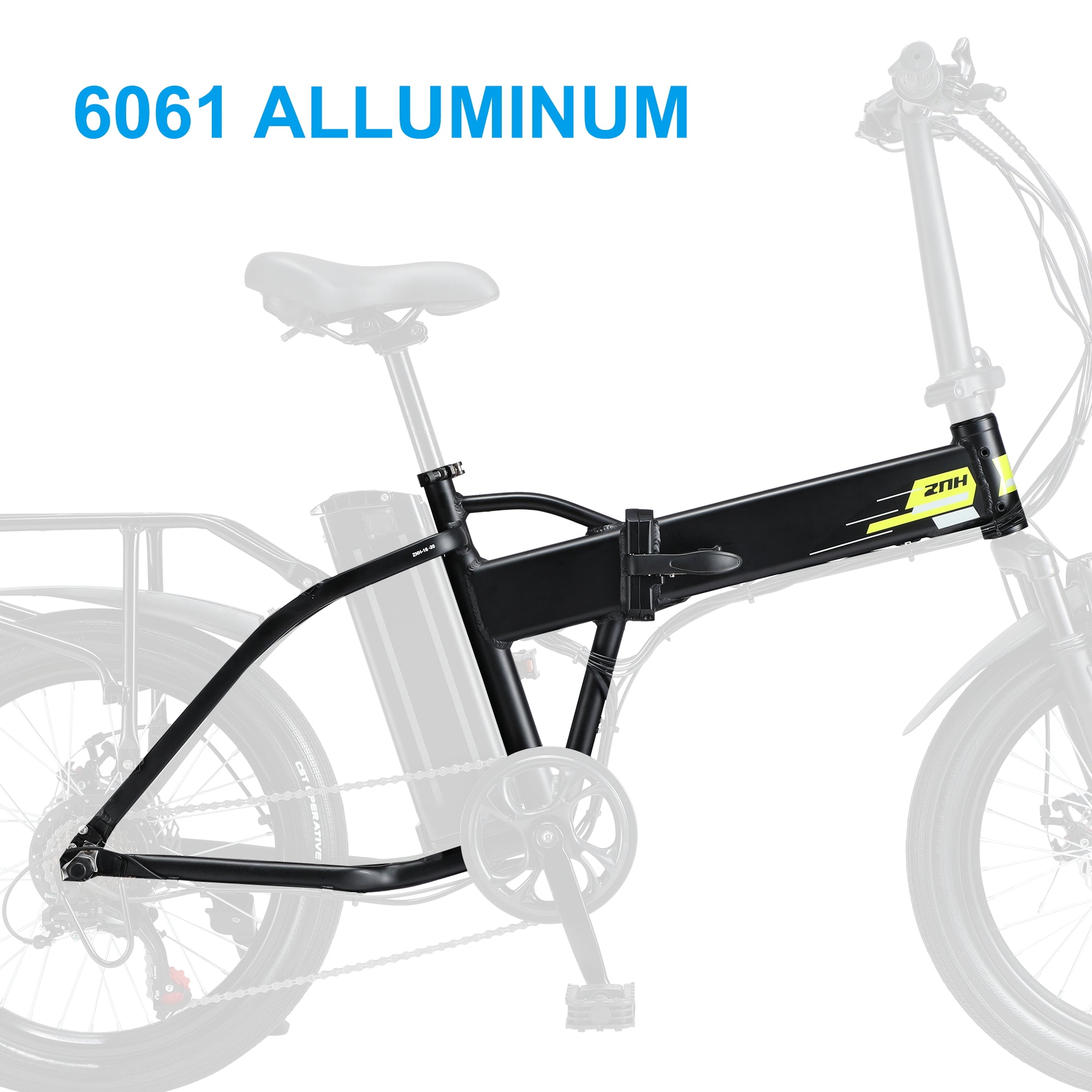 ne.★ ZNH Foldable Electric Bike for Adults, 500W Motor, 20