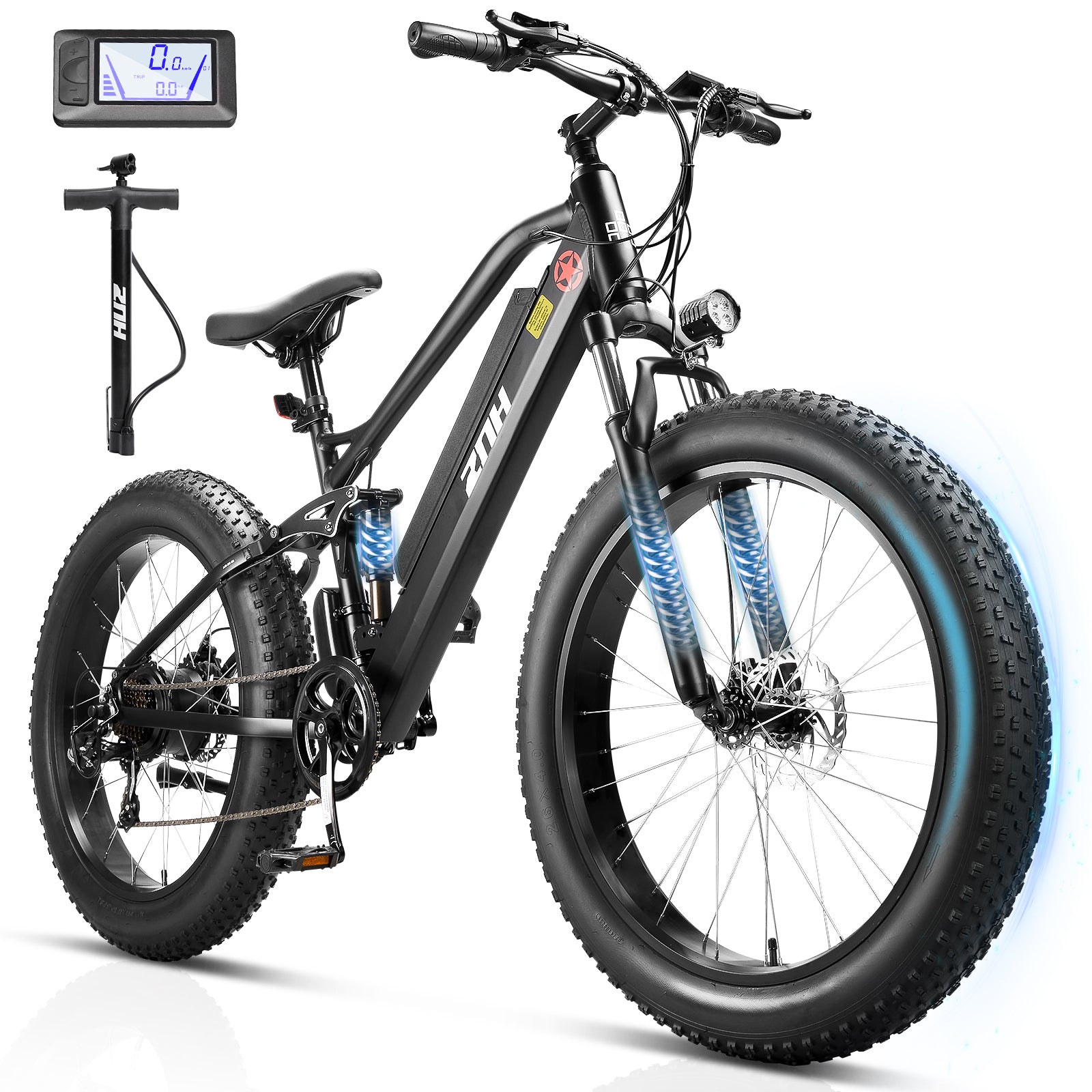ZNH-08，All-Terrain Fat Tire Electric Bike – 1000W Motor, 50 Miles Range