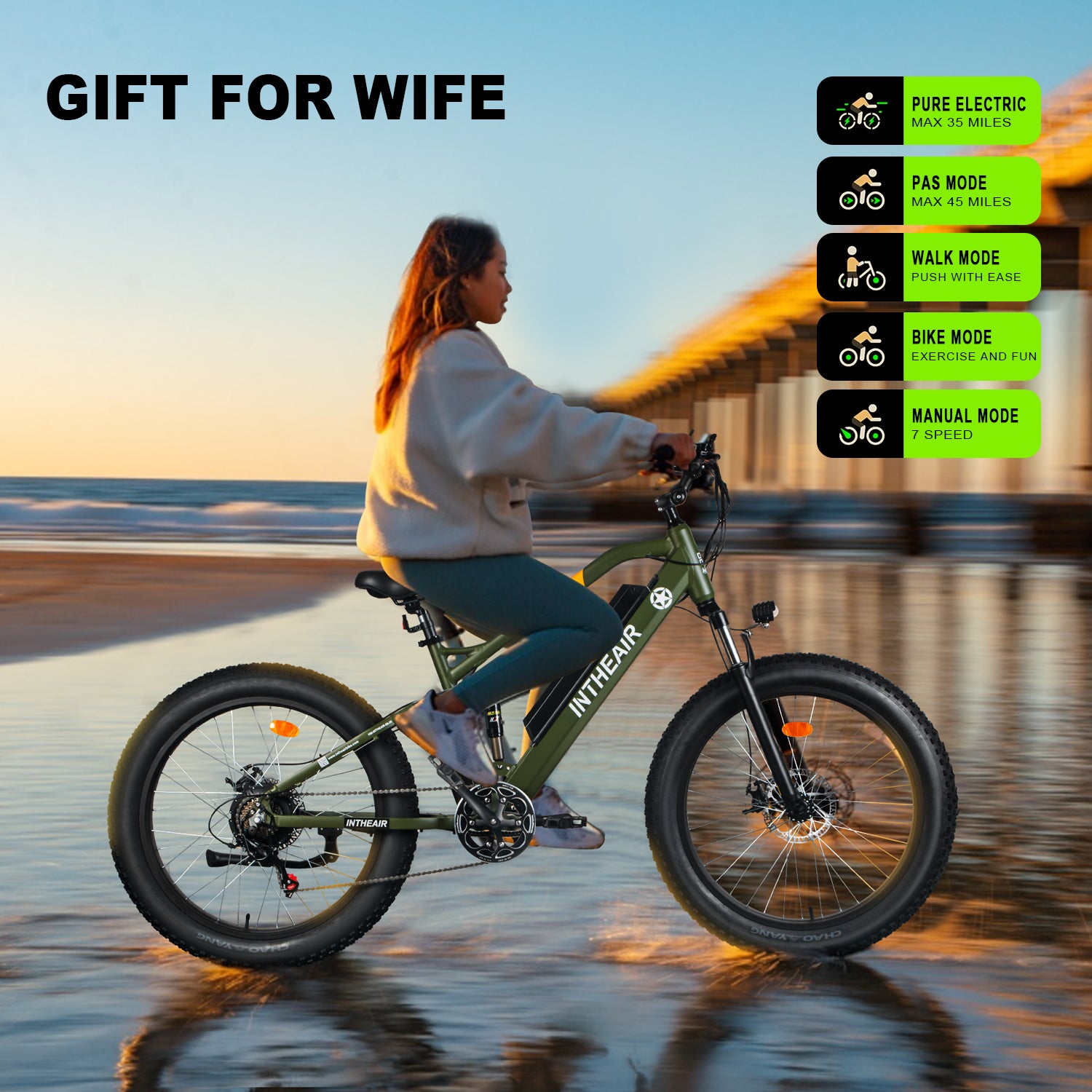 electric and manual bicycle Electric Bike, 26" 4.0 Fat tire 750W Ebike for Adults, Mountain E Bike